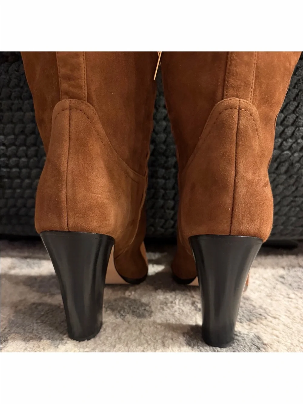 Veronica Beard Conrad Two Tone Black And Brown Conrad Over The Knee Boots Size 7
